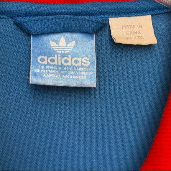 Adidas Swim Club Zip Up Jacket Size XL Red Blue Retro 70s Inspired Rare - Picture 5 of 10
